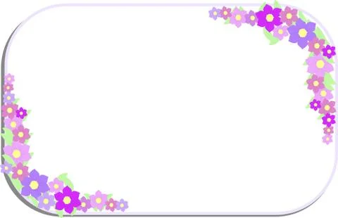 Corner frame made of lavender flowers Stock Illustration