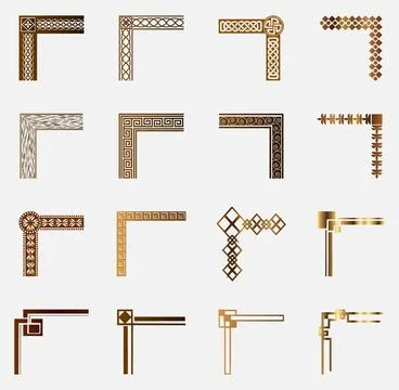 Corner frames set. Vector illustration Stock Illustration