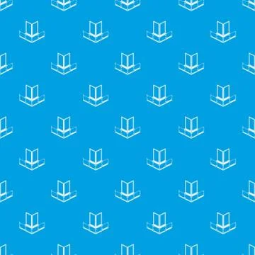 Corner glass balcony pattern vector seamless blue Stock Illustration