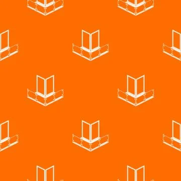 Corner glass balcony pattern vector orange Stock Illustration