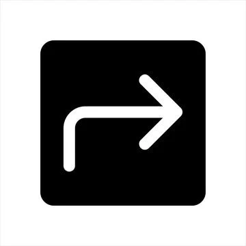 Corner glyph icon vector illustration isolated on white background Stock Illustration