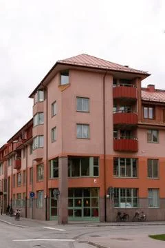 Corner house facade Stock Photos