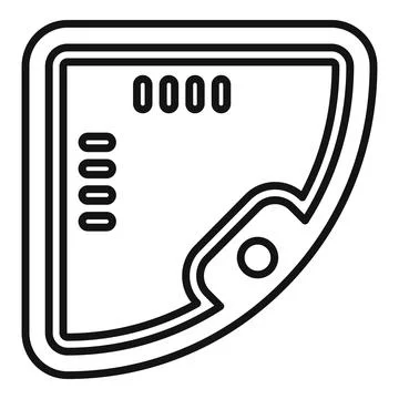 Corner jacuzzi icon, outline style Stock Illustration