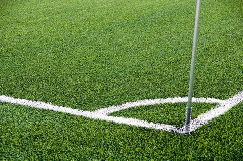 Corner kick area Stock Photos
