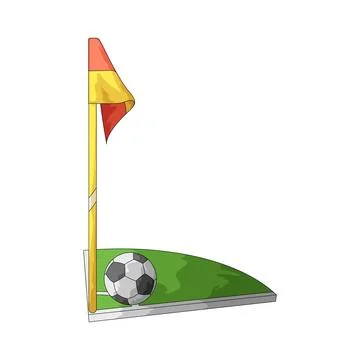 Corner kick illustration Stock Illustration