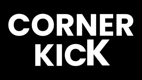 CORNER KICK - TEXT DISPLAY ANIMATION 스톡 동영상 277591366