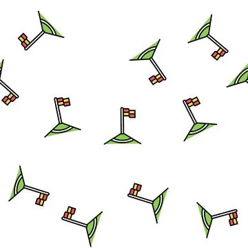 Corner kick vector seamless pattern Stock Illustration