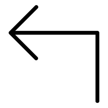 Corner up left Vector Icon, Lineal style icon 스톡 일러스트