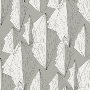 Corner lines and polygons seamless pattern Stock Illustration