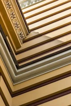 Corner lines on the facade of the building Stock Photos