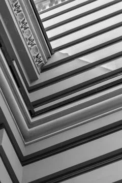 Corner lines on the facade of the building Stock Photos