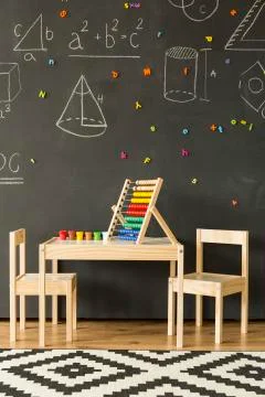Corner for math learning Stock Photos