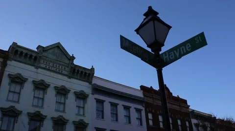 On the corner of Meeting and Wayne St Stock Footage 45563566