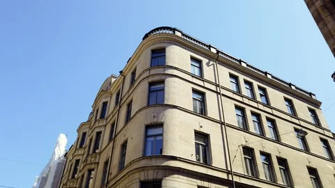 Corner of modern architecture block Stock Footage 110350018