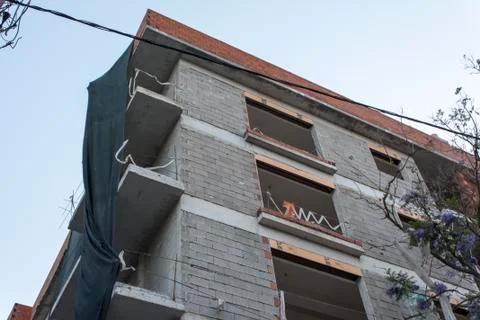 A Corner from New Constructing Building Stock Photos