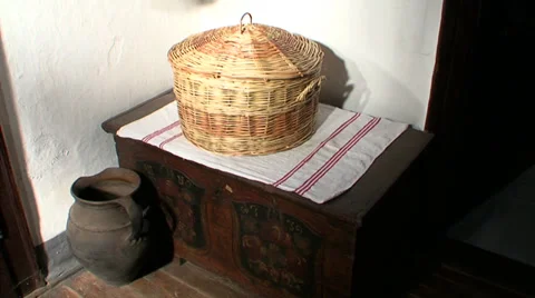 The corner of old style house Stock Footage 34837379