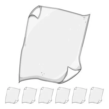 Corner paper curl cartoon vector graphic Stock Illustration
