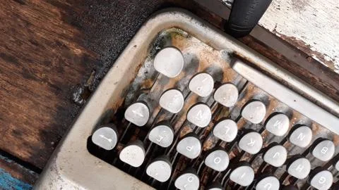 Corner is printed with the old technology that has changed the world Foto stock