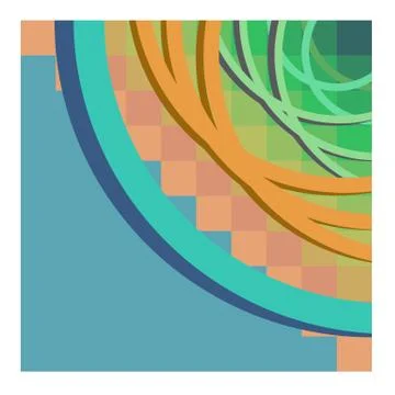Corner quarter part of global warming, abstract seamless background Illustrazione stock