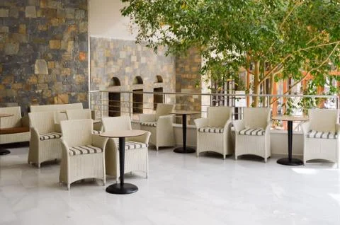 Corner of rest with armchairs Stock Photos