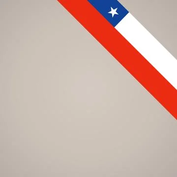Corner ribbon flag of Chile Stock Illustration
