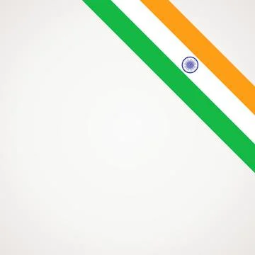 Corner ribbon flag of India Stock Illustration