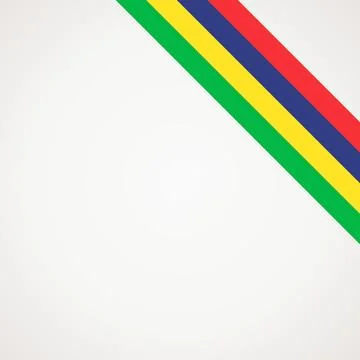 Corner ribbon flag of Mauritius Stock Illustration