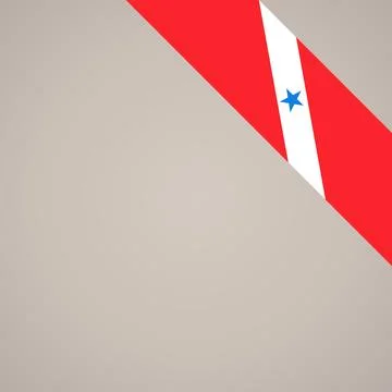 Corner ribbon flag of Para Stock Illustration