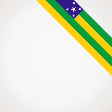 Corner ribbon flag of Sergipe Stock Illustration