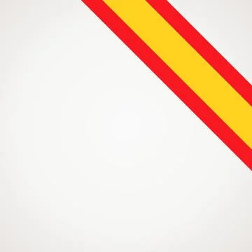 Corner ribbon flag of Spain Stock Illustration