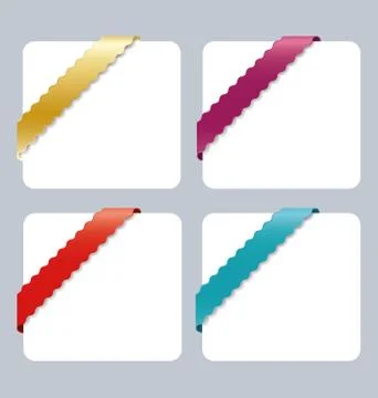 Corner ribbon Stock Illustration