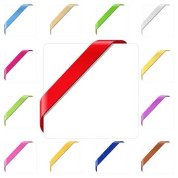 Corner Ribbons Stock Illustration