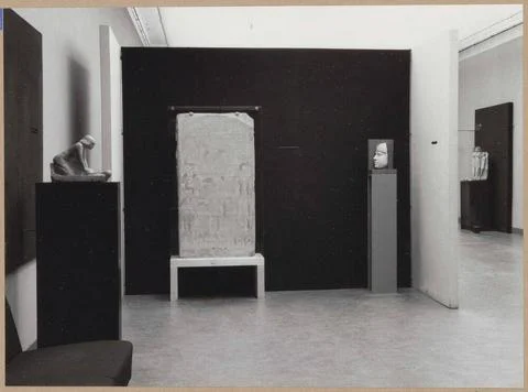 Corner of a room with three objects; 5000 years of art from Egypt from the... Stock Photos