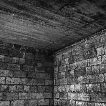 The corner of the room under construction Stock Photos