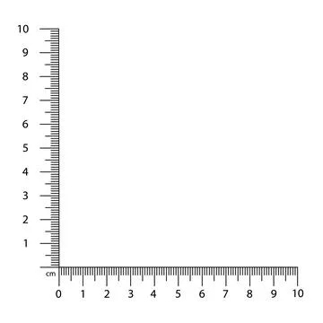 Corner ruler vector. Size indicators set isolated on background. Unit distances Stock Illustration