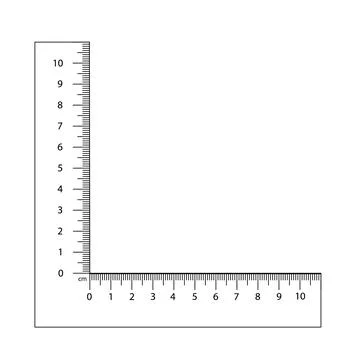 Corner ruler vector. Size indicators set isolated on background. Unit distances Stock Illustration