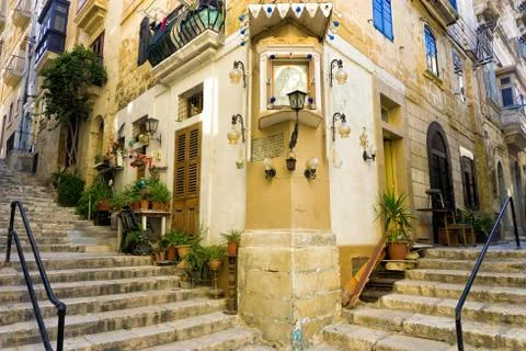 Corner in Senglea, Malta Stock Photos