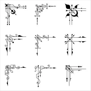 Corner Set Stock Illustration