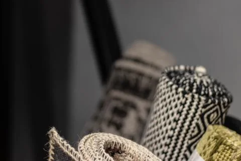 Corner shoot from some handmade carpets and rugs Stock Photos