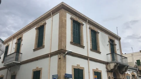 Corner Shot of Old Architecture Building in Nicosia Stock Footage 90950382