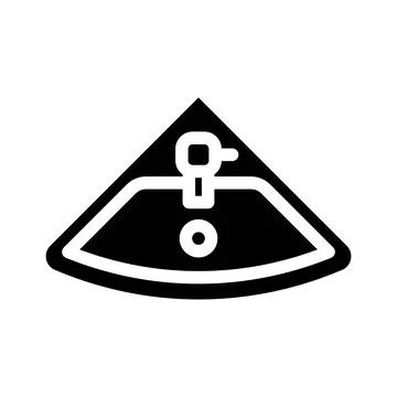 Corner sink glyph icon vector illustration Stock-Illustration