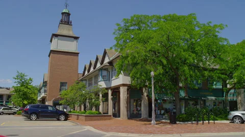 Corner of Small Shopping Mall Stock Footage 35280991