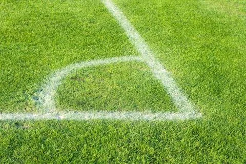 Corner of soccer field Fotos Stock
