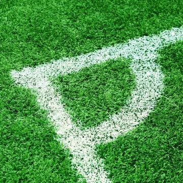Corner of soccer field Foto stock