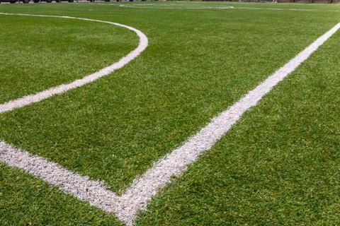 Corner of soccer field Stock Photos