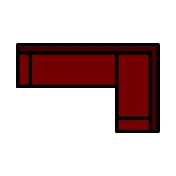 Corner Sofa Icon Stock Illustration