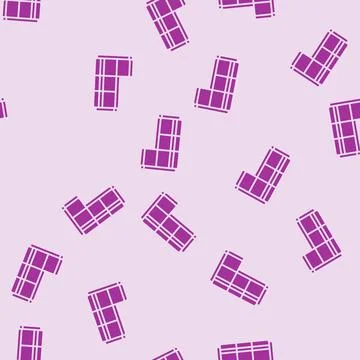 Corner sofa top view glyph seamless pattern Stock Illustration