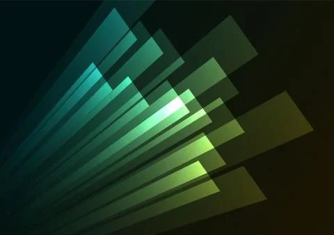 Corner speed rush green bar abstract background Stock Illustration