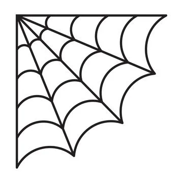 Corner Spider web. Halloween cut file Stock Illustration