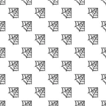 Corner spiderweb pattern creating a spooky halloween background Stock Illustration